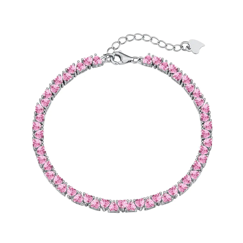 S925 Silver Zircon Charm Bracelet