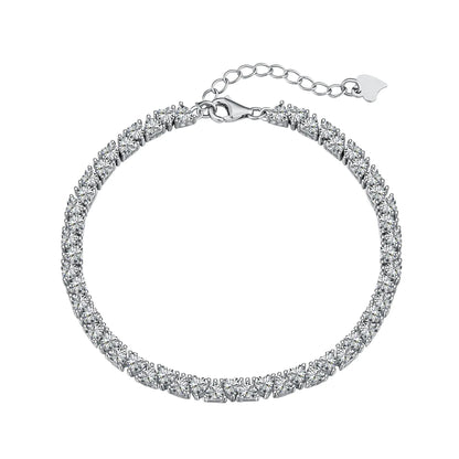 S925 Silver Zircon Charm Bracelet
