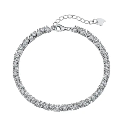 S925 Silver Zircon Charm Bracelet