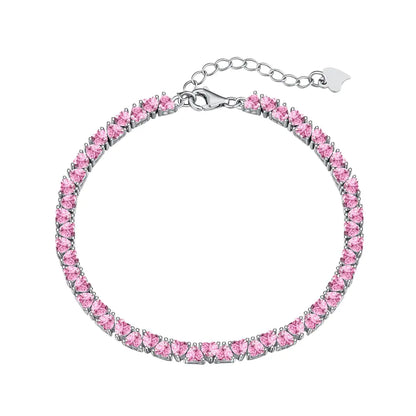 S925 Silver Zircon Charm Bracelet