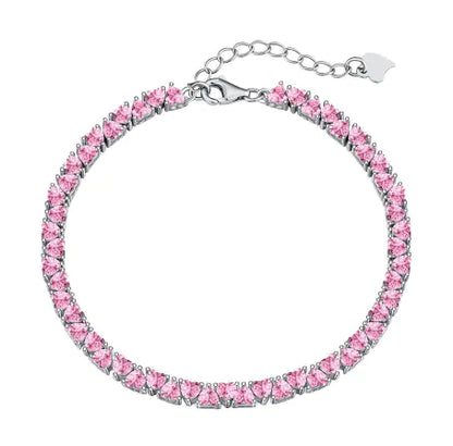 S925 Silver Zircon Charm Bracelet