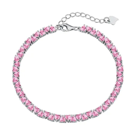 S925 Silver Zircon Charm Bracelet